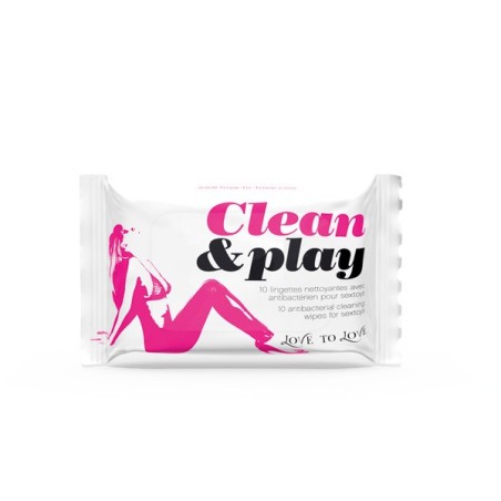SET 10 SALVIETTINE IGIENIZZANTI PER SEX TOYS CLEAN  PLAY