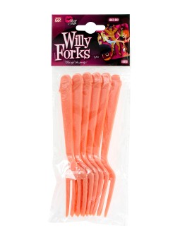 SET 6 FORCHETTE  IN SILICONE CON MANICO A FORMA DI PENE