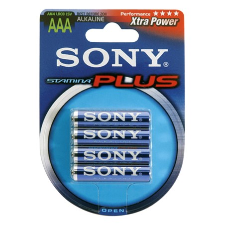 BLISTER 4 BATTERIE SONY MINI STILO STAMINA PLUS AAA