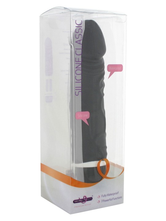 VIBRATORE REALISTICO IN SILICONE "CLASSIC ORIGINAL" NERO - 20 CM
