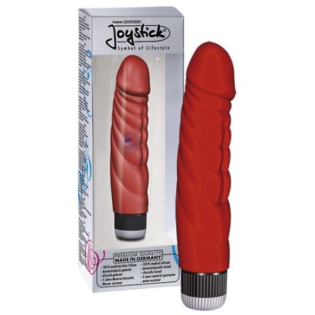 VIBRATORE REALISTICO CON RILIEVI AD ONDA MR. BIG  ROSSO - 21 CM