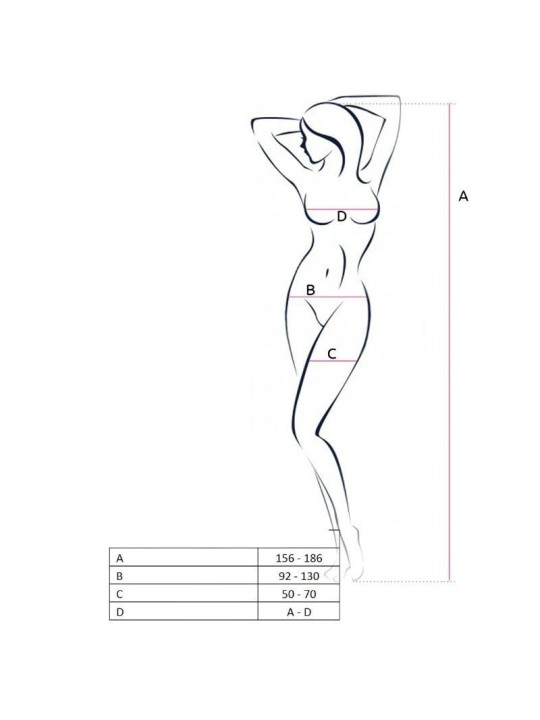 BODYSTOCKING PASSION WOMAN "BS062" ROSSO - TAGLIA UNICA