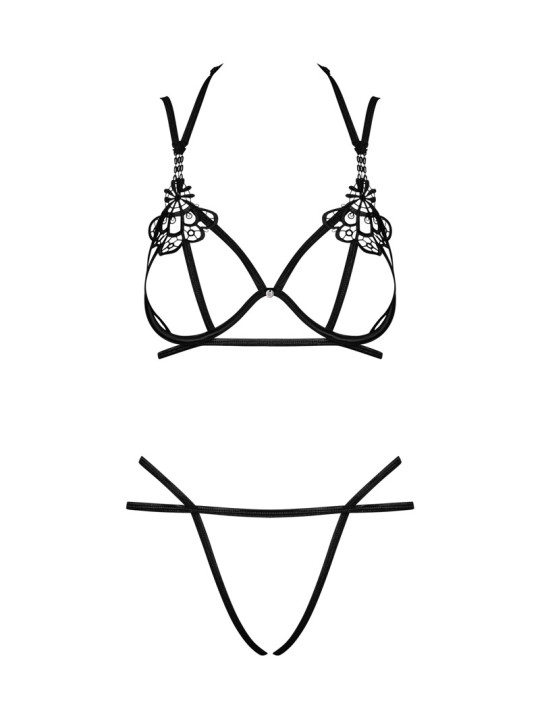 Reggiseno con ferretto e perizoma minimalista Obsessive