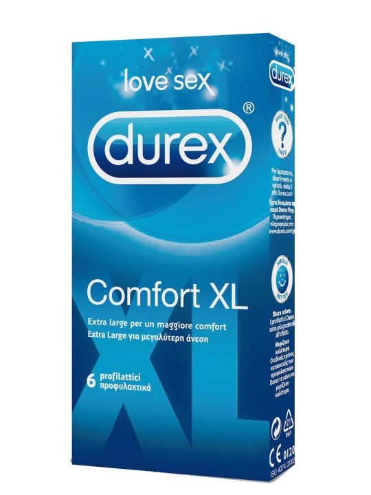 PROFILATTICI EXTRA LARGE DUREX "COMFORT XL" - 6 PEZZI