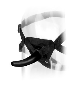 KIT STRAP-ON CON FALLO CURVO PER STIMOLAZIONE PROSTATA FETISH FANTASY THE PEGGER