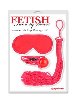 KIT BONDAGE FETISH FANTASY "JAPANESE SILK ROPE" ROSSO