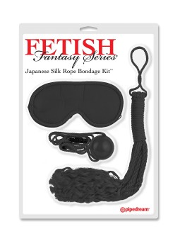 KIT BONDAGE FETISH FANTASY "JAPANESE SILK ROPE" NERO