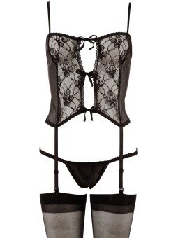 GUEPIERE IN PIZZO CON SLIP E CALZE INCLUSE - TAGLIA UNICA